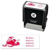 Snowmobile cartoon illustratie  zelfinktende stempel (In situ)