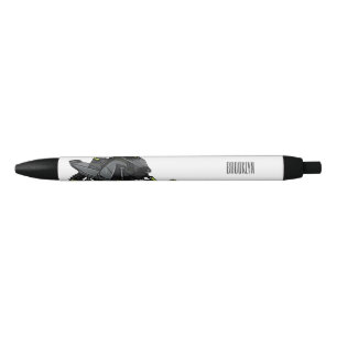 Snowmobile cartoon illustratie zwarte inkt pen