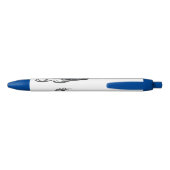 Snowmobile cartoon illustratie zwarte inkt pen (Achterkant)