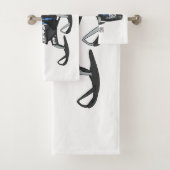 Snowmobile cartoon illustration bad handdoek (Insitu)