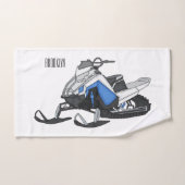 Snowmobile cartoon illustration bad handdoek (Handdoek)