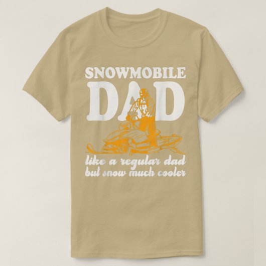 Snowmobile dad is een gewone vader, maar sneeuwt v t-shirt (Design voorkant)
