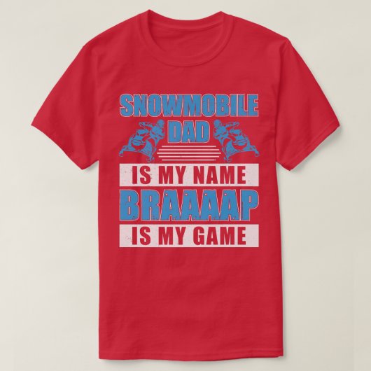 Snowmobile Dad is mijn naam Funny Snowmobile Ridin T-shirt (Design voorkant)