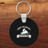 Snowmobile Don't Follow Me I Do Stud Things - Sled Sleutelhanger (Voorkant)