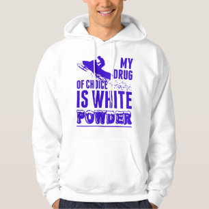 Snowmobile Drug van Choice White Powder Hoodie