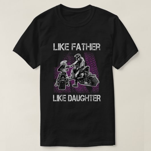 Snowmobile Father and Daughter T Shirt Girls Snowc (Design voorkant)