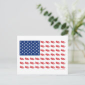 Snowmobile Flag Briefkaart (Staand voorkant)