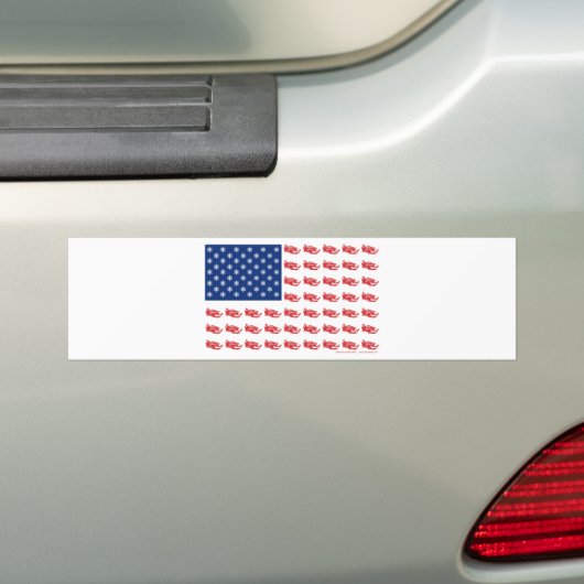 Snowmobile Flag Bumpersticker (Op auto)