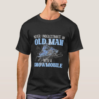 Snowmobile Gear Old Beard Snowmobile Helmet Snowmo T-shirt