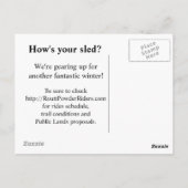 Snowmobile Group Ride Briefkaart (Achterkant)