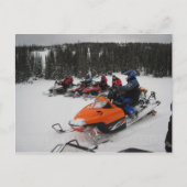 Snowmobile Group Ride Briefkaart (Voorkant)
