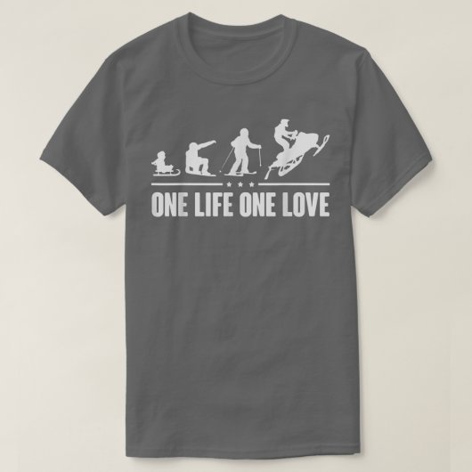 Snowmobile heeft one Life One Love T-shirt (Design voorkant)