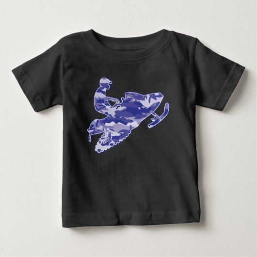 Snowmobile in Blue Camouflage (Voorkant)