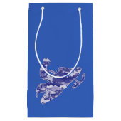 Snowmobile in Blue Camouflage Klein Cadeauzakje (Voorkant)