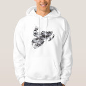 Snowmobile in Camouflage Gray Hoodie (Voorkant)