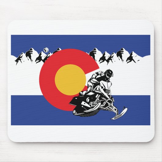 Snowmobile-in-Colorado-vlag Muismat (Voorkant)