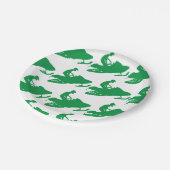 Snowmobile in Green Papieren Bordje (Gekanteld)