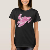 Snowmobile in roze Camouflage T-shirt (Voorkant)