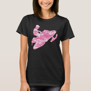 Snowmobile in roze Camouflage T-shirt