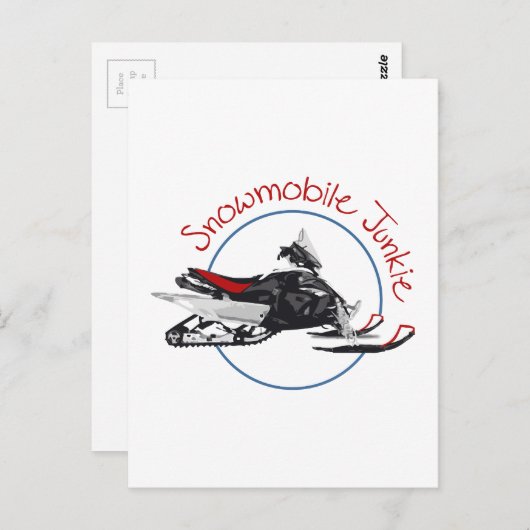 Snowmobile Junkie Briefkaart (Voorkant / Achterkant)