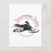 Snowmobile Junkie Briefkaart (Voorkant)