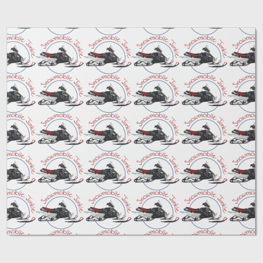 Snowmobile Junkie Cadeaupapier (Vlak)