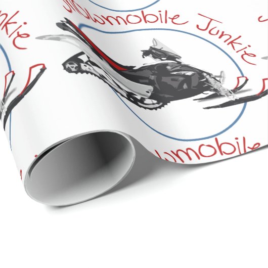 Snowmobile Junkie Cadeaupapier (Rol Hoek)