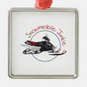 Snowmobile Junkie Metalen Ornament (Voorkant)