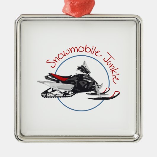 Snowmobile Junkie Metalen Ornament (Voorkant)