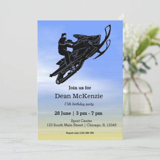 Snowmobile Kaart (Staand voorkant)