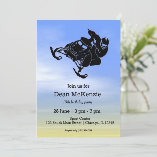 Snowmobile Kaart (Staand voorkant)