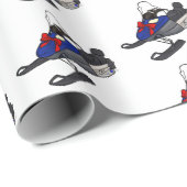 Snowmobile Kerstmis Cadeaupapier (Rol Hoek)
