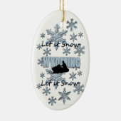 Snowmobile laat het nu Wyoming kerstversiering sne Keramisch Ornament (Rechts)