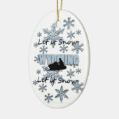 Snowmobile laat het nu Wyoming kerstversiering sne Keramisch Ornament (Links)
