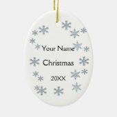 Snowmobile laat het Sneeuwmaine-kerstversiering Keramisch Ornament (Achterkant)