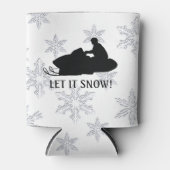 Snowmobile laat het sneeuwmaken op maat blikjeskoeler (Voorkant)