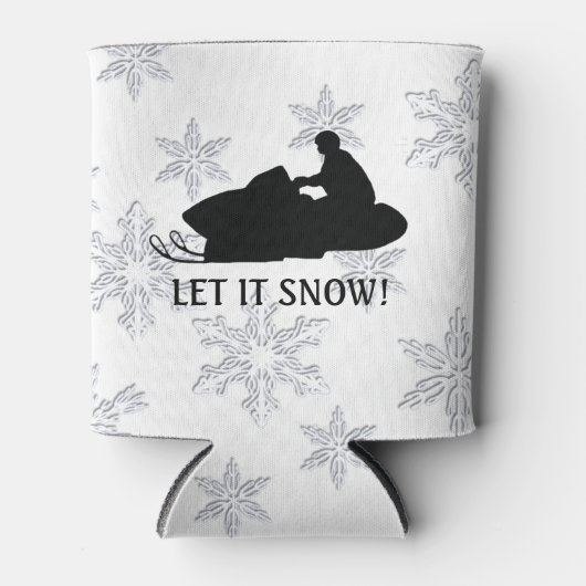 Snowmobile laat het sneeuwmaken op maat blikjeskoeler (Voorkant)