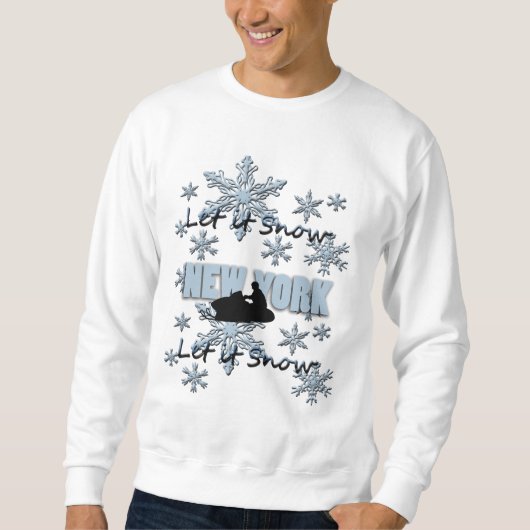 Snowmobile laat het Snow New York Trui (Voorkant)