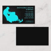 Snowmobile-lessen huren aangepaste visitekaartjes (Voorkant / Achterkant)