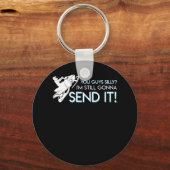 Snowmobile Lover zal het Shirt nog steeds sturen Sleutelhanger (Voorkant)