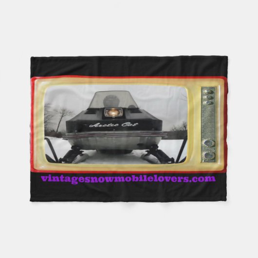  Snowmobile Lovers 1972 Arctic Cat Blanket Fleece Deken (Voorkant (Horizontaal))