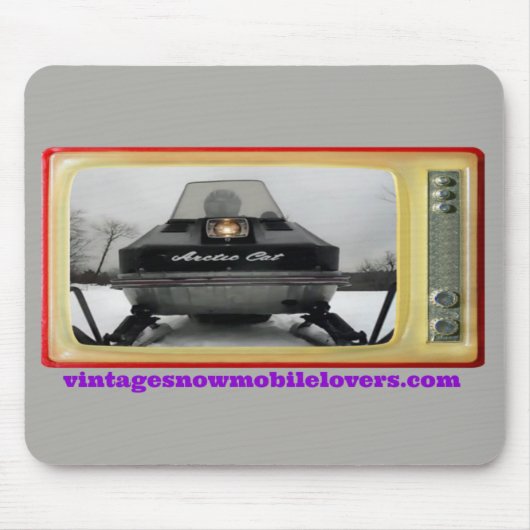Snowmobile Lovers 1972 Arctic Cat Mousepad Muismat (Voorkant)