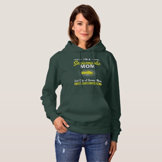 Snowmobile mama Gift Hoodie (Voorkant volledig)
