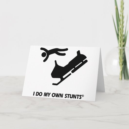 Snowmobile Mijn eigen stunts Feestdagen Kaart (Voorkant)