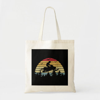 Snowmobile Retro Snowmobile Mountain Snowmobiing Tote Bag