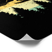 Snowmobile Retro Style Sneeuwwinter  Poster (Hoek)