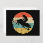 Snowmobile Retro Style Snowmobiing Briefkaart (Voorkant / Achterkant)