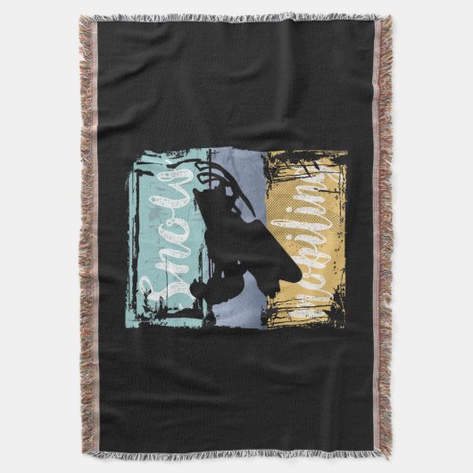 Snowmobile Retro Style Snowmobiing Deken (Voorkant Verticaal)