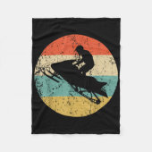 Snowmobile Retro Style Snowmobiing Fleece Deken (Voorkant)