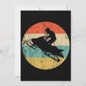 Snowmobile Retro Style Snowmobiing Kaart (Achterkant)